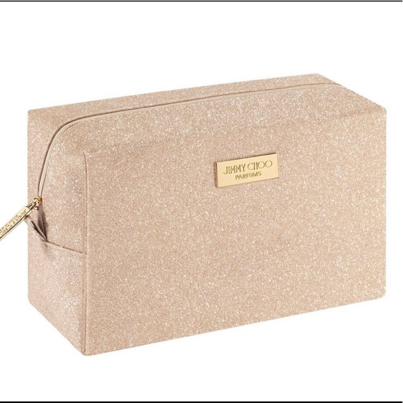 Jimmy Choo Handbags - Jimmy Choo Gold Microglitter Makeup Bag
